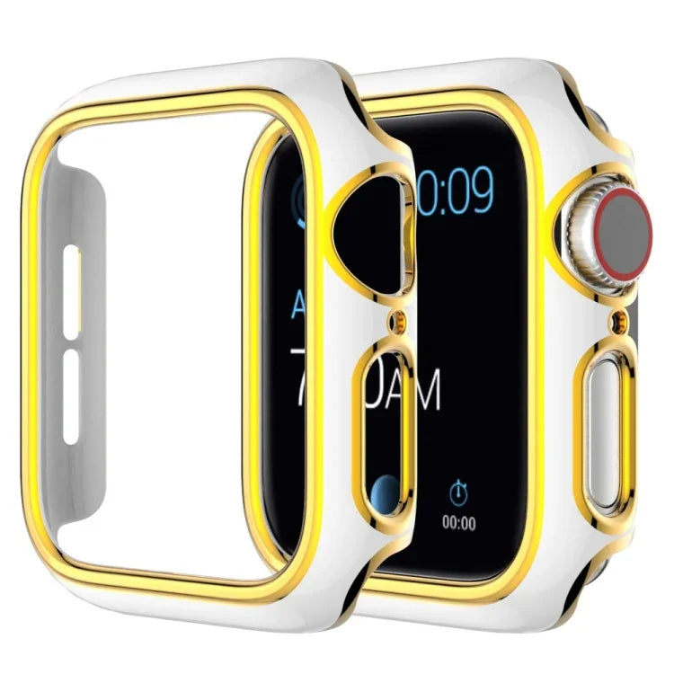 เคส PC ชุบอิเล็กโทรพลาติงสองสีสำหรับ Apple Watch Series 6&SE&5&4 40 มม. 6&SE&5&4 44 มม.