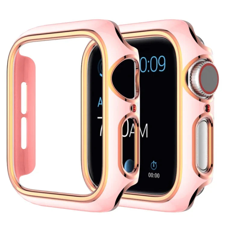 เคส PC ชุบอิเล็กโทรพลาติงสองสีสำหรับ Apple Watch Series 6&SE&5&4 40 มม. 6&SE&5&4 44 มม.