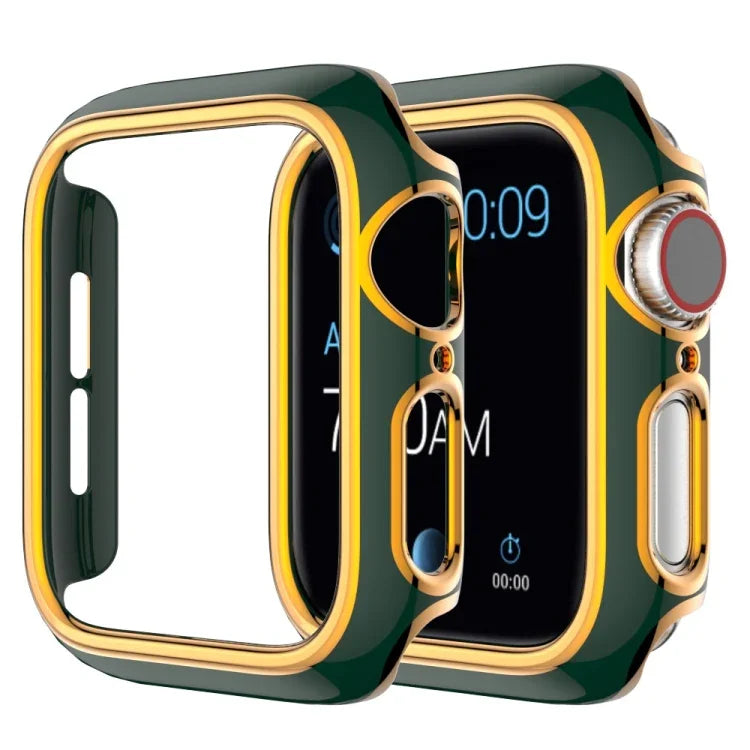 เคส PC ชุบอิเล็กโทรพลาติงสองสีสำหรับ Apple Watch Series 6&SE&5&4 40 มม. 6&SE&5&4 44 มม.