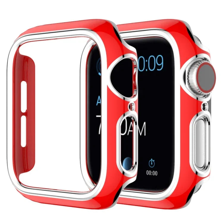 เคส PC ชุบอิเล็กโทรพลาติงสองสีสำหรับ Apple Watch Series 6&SE&5&4 40 มม. 6&SE&5&4 44 มม.