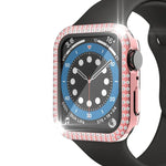 เคส PC เพชรสองแถว + กระจกนิรภัยสำหรับ Apple Watch Series 6&SE&5&4 40 มม. 6&SE&5&4 44 มม. 6&SE&5&4 40 มม. / 3&2&1 38 มม.