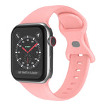 สายรัดนาฬิกาซิลิโคนหัวเข็มขัดผีเสื้อ ขนาด: S สำหรับ Apple Watch Series, 7 41mm / 6&SE&5&4 40mm / 3&2&1 38mm