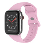 สายรัดนาฬิกาซิลิโคนหัวเข็มขัดผีเสื้อ ขนาด: S สำหรับ Apple Watch Series, 7 41mm / 6&SE&5&4 40mm / 3&2&1 38mm