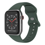 สายรัดนาฬิกาซิลิโคนหัวเข็มขัดผีเสื้อ ขนาด: S สำหรับ Apple Watch Series, 7 41mm / 6&SE&5&4 40mm / 3&2&1 38mm