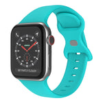 สายรัดนาฬิกาซิลิโคนหัวเข็มขัดผีเสื้อ ขนาด: S สำหรับ Apple Watch Series, 7 41mm / 6&SE&5&4 40mm / 3&2&1 38mm