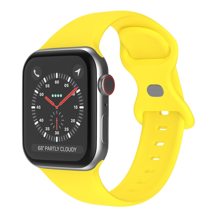 สายรัดนาฬิกาซิลิโคนหัวเข็มขัดผีเสื้อ ขนาด: S สำหรับ Apple Watch Series, 7 41mm / 6&SE&5&4 40mm / 3&2&1 38mm