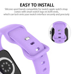 สายรัดนาฬิกาซิลิโคนหัวเข็มขัดผีเสื้อ ขนาด: S สำหรับ Apple Watch Series, 7 41mm / 6&SE&5&4 40mm / 3&2&1 38mm