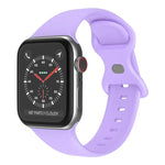 สายซิลิโคนหัวเข็มขัดผีเสื้อ ขนาด: S สำหรับ Apple Watch Series, 7 45mm / 6&SE&5&4 44mm / 3&2&1 42mm