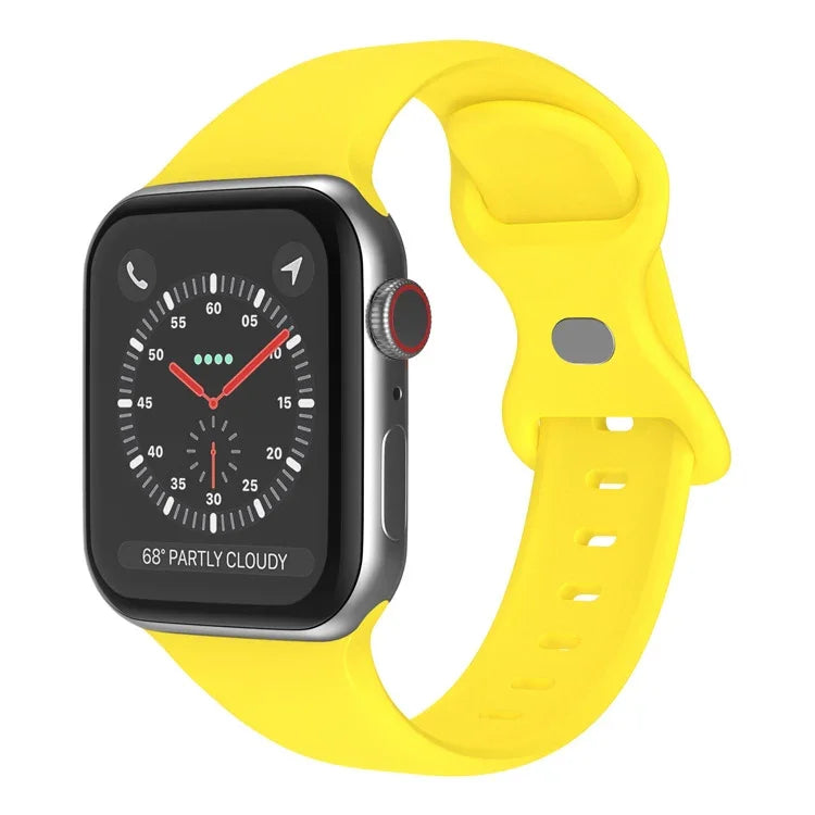 สายซิลิโคนหัวเข็มขัดผีเสื้อ ขนาด: S สำหรับ Apple Watch Series, 7 45mm / 6&SE&5&4 44mm / 3&2&1 42mm
