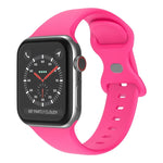 สายซิลิโคนหัวเข็มขัดผีเสื้อ ขนาด: L สำหรับ Apple Watch Series, 7 45mm / 6&SE&5&4 44mm / 3&2&1 42mm