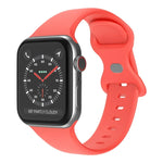 สายซิลิโคนหัวเข็มขัดผีเสื้อ ขนาด: L สำหรับ Apple Watch Series, 7 45mm / 6&SE&5&4 44mm / 3&2&1 42mm