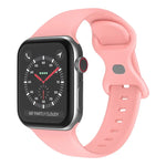 สายซิลิโคนหัวเข็มขัดผีเสื้อ ขนาด: L สำหรับ Apple Watch Series, 7 45mm / 6&SE&5&4 44mm / 3&2&1 42mm