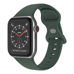 สายซิลิโคนหัวเข็มขัดผีเสื้อ ขนาด: L สำหรับ Apple Watch Series, 7 45mm / 6&SE&5&4 44mm / 3&2&1 42mm