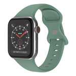 สายซิลิโคนหัวเข็มขัดผีเสื้อ ขนาด: L สำหรับ Apple Watch Series, 7 45mm / 6&SE&5&4 44mm / 3&2&1 42mm