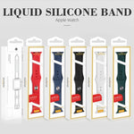 Mutural Liquid Silicone Watchband, For Apple Watch Series 7 41mm / 6 & SE & 5 & 4 40mm / 3 & 2 & 1 38mm, For Apple Watch Ultra 49mm / Series 8&7 45mm / SE 2&6&SE&5&4 44mm / 3&2&1 42mm