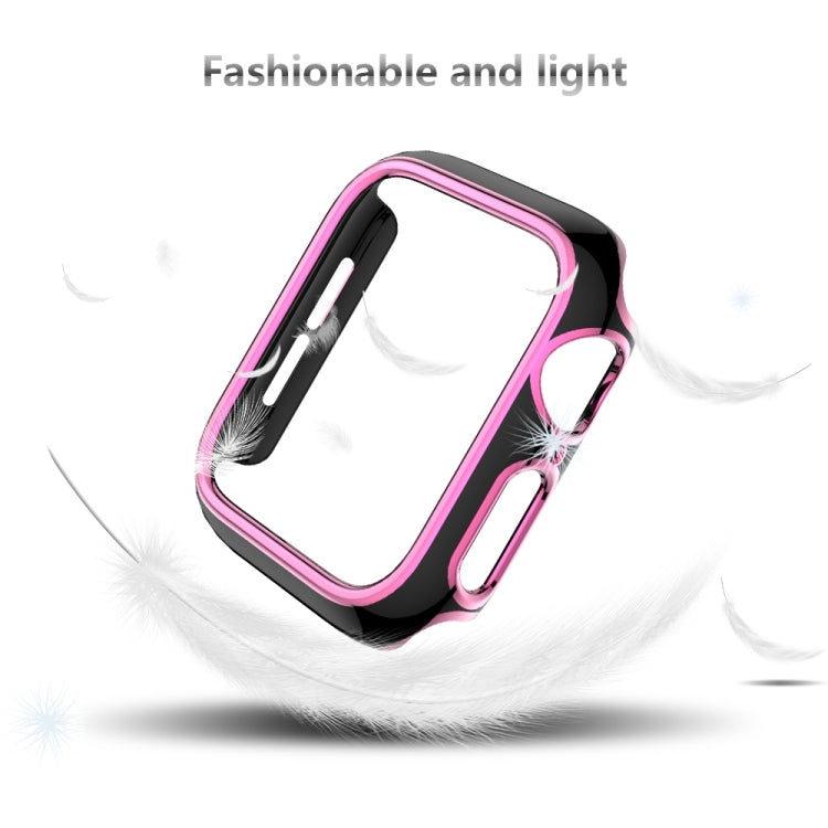 เคส PC ชุบอิเล็กโทรพลาติงสองสีสำหรับ Apple Watch Series 3&2&1 38 มม. 3&2&1 42 มม.