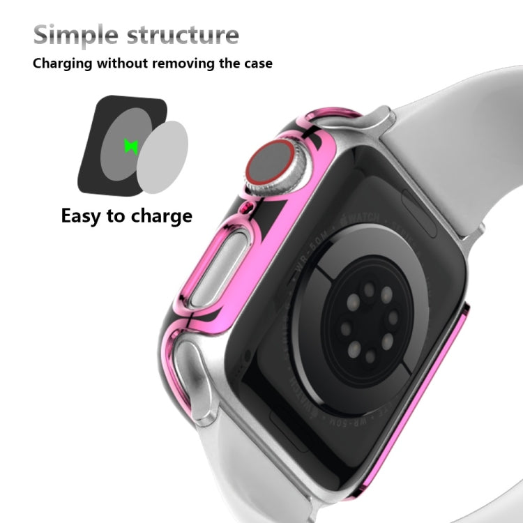 เคส PC ชุบอิเล็กโทรพลาติงสองสีสำหรับ Apple Watch Series 3&2&1 38 มม. 3&2&1 42 มม.