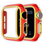 เคส PC ชุบอิเล็กโทรพลาติงสองสีสำหรับ Apple Watch Series 3&2&1 38 มม. 3&2&1 42 มม.