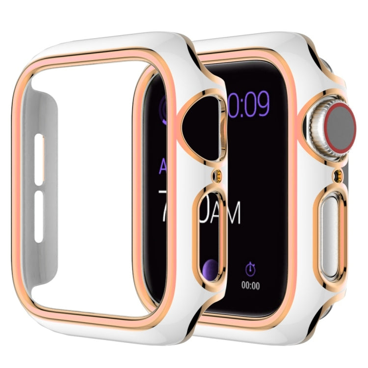 เคส PC ชุบอิเล็กโทรพลาติงสองสีสำหรับ Apple Watch Series 3&2&1 38 มม. 3&2&1 42 มม.