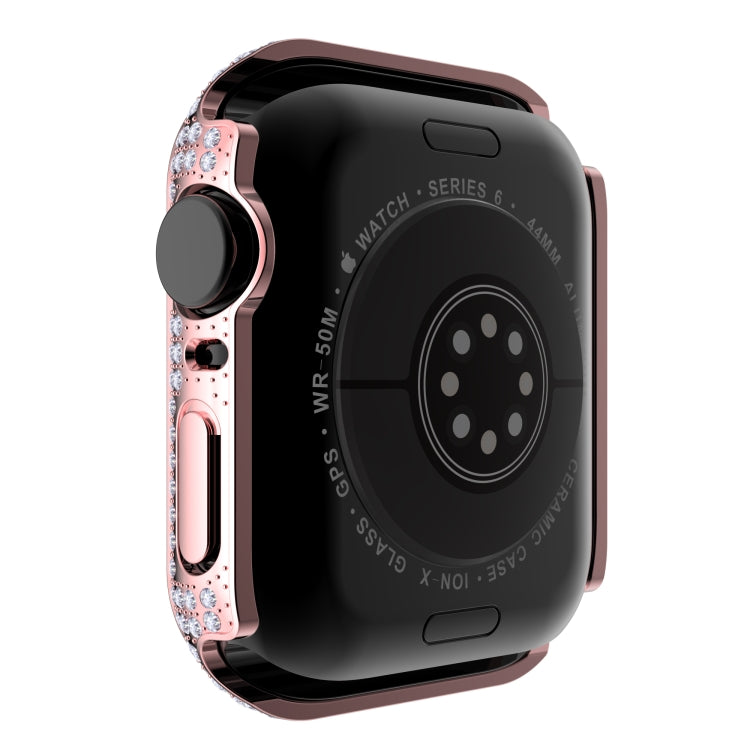 เคสเรือนนาฬิกา PC ประดับเพชร + กระจกนิรภัยสำหรับ Apple Watch Series, 3&2&1 38mm, 3&2&1 42mm