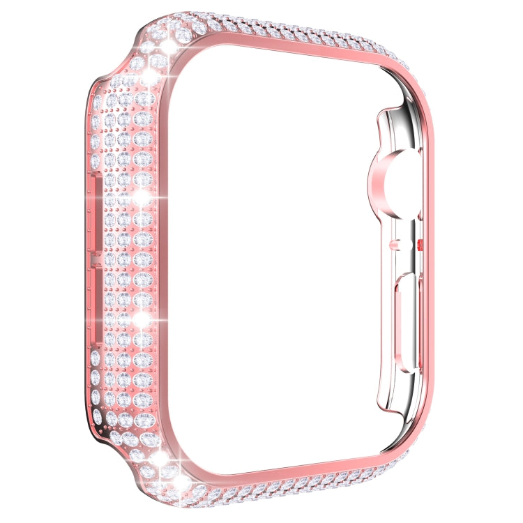 เคสเรือนนาฬิกา PC ประดับเพชรกลวงสำหรับ Apple Watch Series, 3&2&1 38mm, 3&2&1 42mm