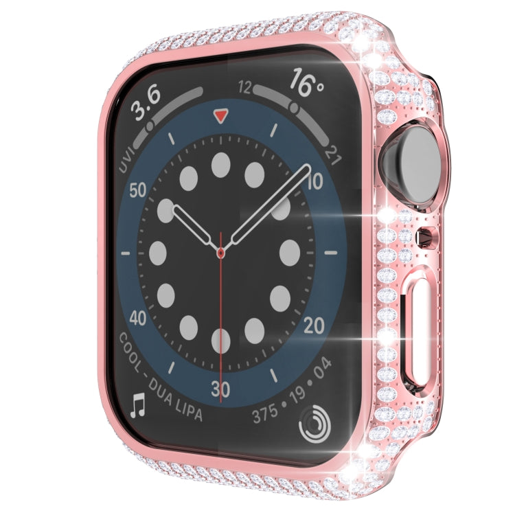 เคสเรือนนาฬิกา PC ประดับเพชรกลวงสำหรับ Apple Watch Series, 3&2&1 38mm, 3&2&1 42mm