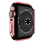 เคสเรือนนาฬิกา PC ประดับเพชรกลวงสำหรับ Apple Watch Series, 3&2&1 38mm, 3&2&1 42mm