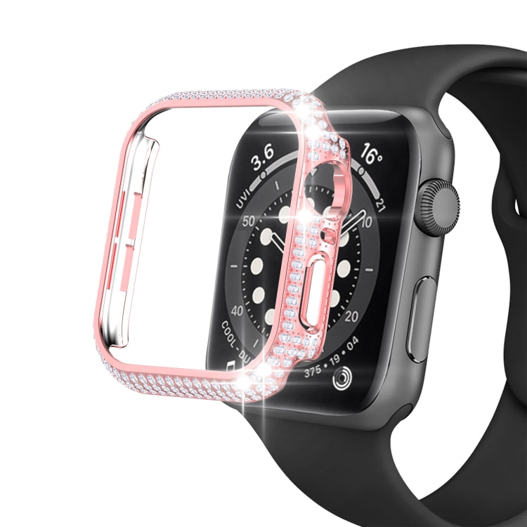 เคสเรือนนาฬิกา PC ประดับเพชรกลวงสำหรับ Apple Watch Series, 3&2&1 38mm, 3&2&1 42mm
