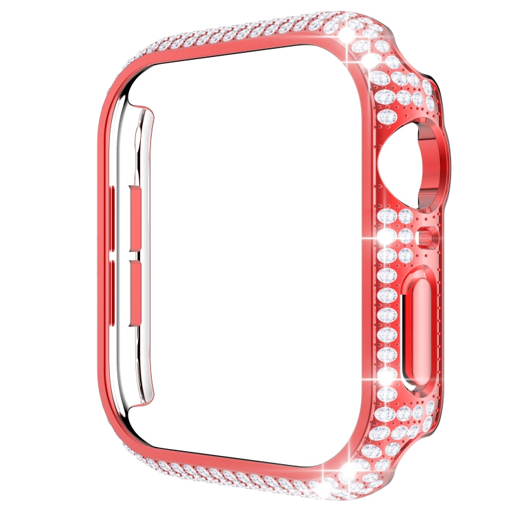 เคสเรือนนาฬิกา PC ประดับเพชรกลวงสำหรับ Apple Watch Series, 3&2&1 38mm, 3&2&1 42mm