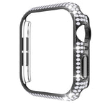 เคสเรือนนาฬิกา PC ประดับเพชรกลวงสำหรับ Apple Watch Series, 3&2&1 38mm, 3&2&1 42mm