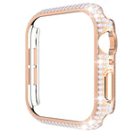 เคสเรือนนาฬิกา PC ประดับเพชรกลวงสำหรับ Apple Watch Series, 3&2&1 38mm, 3&2&1 42mm