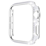 เคสเรือนนาฬิกา PC ประดับเพชรกลวงสำหรับ Apple Watch Series, 3&2&1 38mm, 3&2&1 42mm