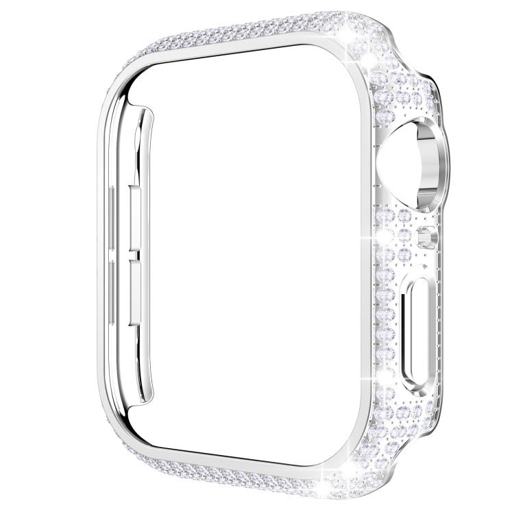 เคสเรือนนาฬิกา PC ประดับเพชรกลวงสำหรับ Apple Watch Series, 3&2&1 38mm, 3&2&1 42mm