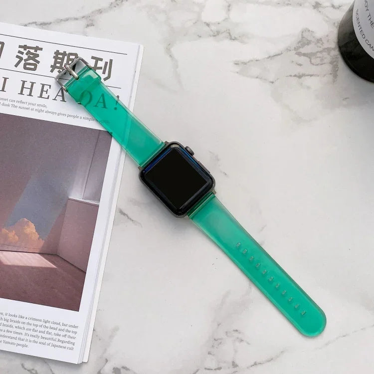 สายใสเจลลี่สำหรับ Apple Watch Series, 7 41mm / 6&SE&5&4 40mm / 3&2&1 38mm, 7 45mm / 6&SE&5&4 44mm / 3&2&1 42mm