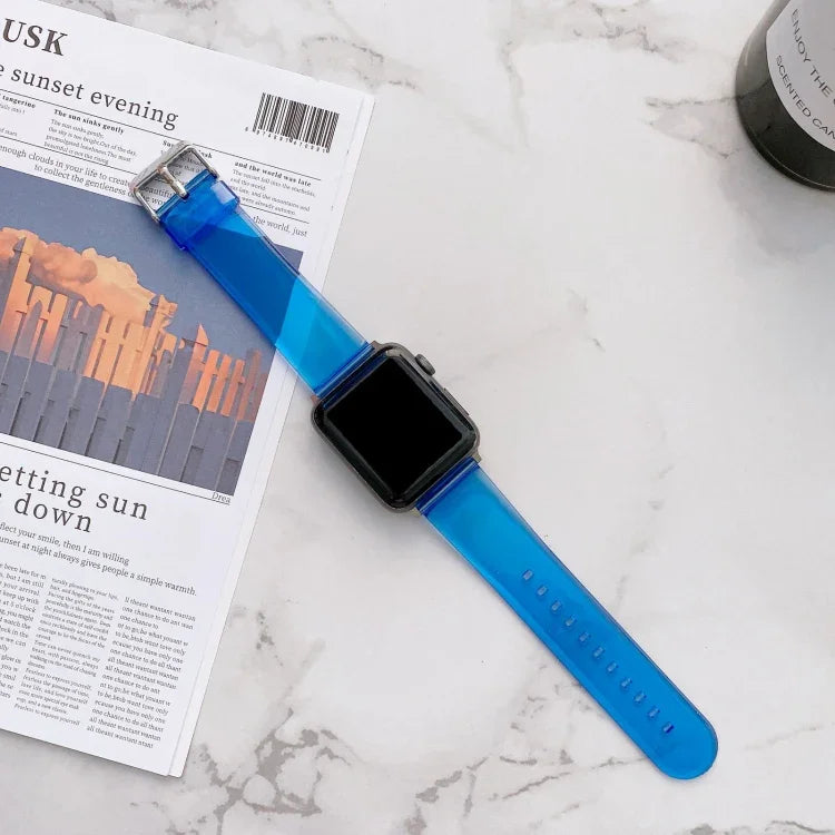 สายใสเจลลี่สำหรับ Apple Watch Series, 7 41mm / 6&SE&5&4 40mm / 3&2&1 38mm, 7 45mm / 6&SE&5&4 44mm / 3&2&1 42mm