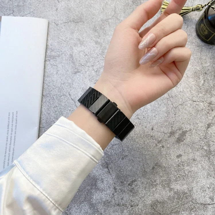 สายลายคาร์บอนไฟเบอร์ DD29 สำหรับ Apple Watch Series, 7 41mm / 6&SE&5&4 40mm / 3&2&1 38mm, 7 45mm / 6&SE&5&4 44mm / 3&2&1 42mm
