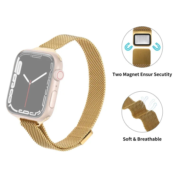 สายมิลานีสเอวเล็กสำหรับ Apple Watch Series, 7 41mm / 6&SE&5&4 40mm / 3&2&1 38mm, 7 45mm / 6&SE&5&4 44mm / 3&2&1 42mm