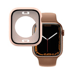เคสกันน้ำ PC + ฟิล์มกระจกนิรภัยพร้อมฝาปิดล่างสำหรับ Apple Watch Series 9 / 8 / 7 45mm, 9 / 8 / 7 41mm, 9 / 8 / 7 45mm