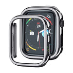 เคสป้องกันนาฬิกา PC ชุบอิเล็กโทรไลต์กลวง สำหรับ Apple Watch Series 9 / 8 / 7 41mm, สำหรับ Apple Watch Series 9 / 8 / 7 45mm