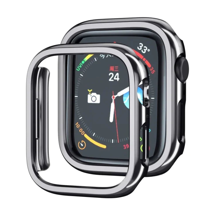 เคสป้องกันนาฬิกา PC ชุบอิเล็กโทรไลต์กลวง สำหรับ Apple Watch Series 9 / 8 / 7 41mm, สำหรับ Apple Watch Series 9 / 8 / 7 45mm
