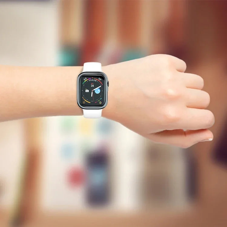 เคสป้องกันนาฬิกา PC ชุบอิเล็กโทรไลต์กลวง สำหรับ Apple Watch Series 9 / 8 / 7 41mm, สำหรับ Apple Watch Series 9 / 8 / 7 45mm
