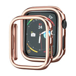 เคสป้องกันนาฬิกา PC ชุบอิเล็กโทรไลต์กลวง สำหรับ Apple Watch Series 9 / 8 / 7 41mm, สำหรับ Apple Watch Series 9 / 8 / 7 45mm