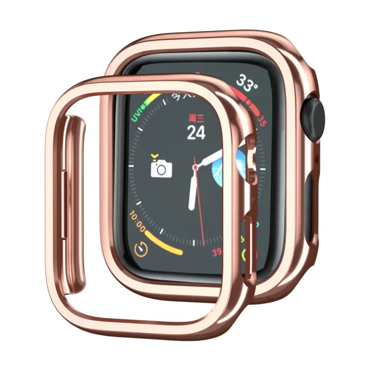 เคสป้องกันนาฬิกา PC ชุบอิเล็กโทรไลต์กลวง สำหรับ Apple Watch Series 9 / 8 / 7 41mm, สำหรับ Apple Watch Series 9 / 8 / 7 45mm