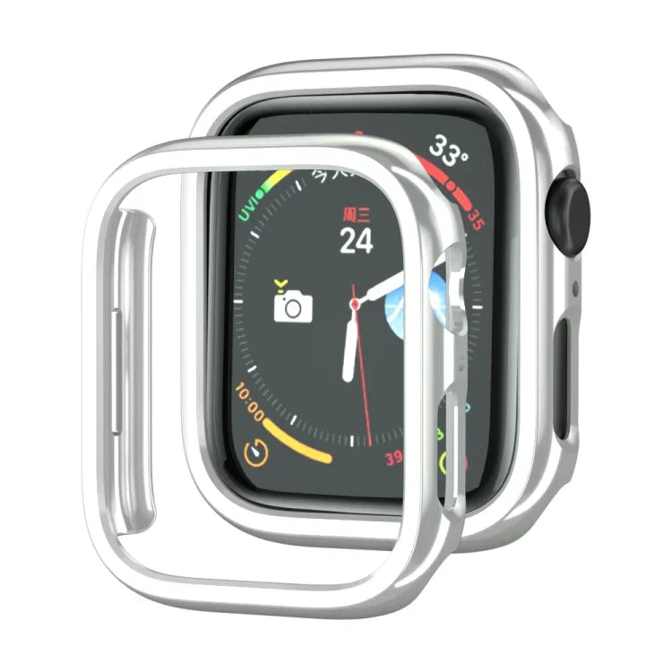 เคสป้องกันนาฬิกา PC ชุบอิเล็กโทรไลต์กลวง สำหรับ Apple Watch Series 9 / 8 / 7 41mm, สำหรับ Apple Watch Series 9 / 8 / 7 45mm