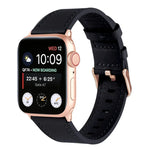สายรัดนาฬิกาหนังแท้เอวเล็ก สำหรับ Apple Watch Series, 7 41mm / 6&SE&5&4 40mm / 3&2&1 38mm, 7 45mm / 6&SE&5&4 44mm / 3&2&1 42mm