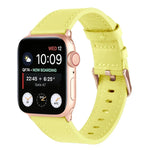 สายรัดนาฬิกาหนังแท้เอวเล็ก สำหรับ Apple Watch Series, 7 41mm / 6&SE&5&4 40mm / 3&2&1 38mm, 7 45mm / 6&SE&5&4 44mm / 3&2&1 42mm