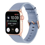 สายรัดนาฬิกาหนังแท้เอวเล็ก สำหรับ Apple Watch Series, 7 41mm / 6&SE&5&4 40mm / 3&2&1 38mm, 7 45mm / 6&SE&5&4 44mm / 3&2&1 42mm