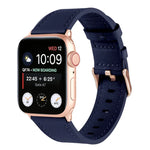 สายรัดนาฬิกาหนังแท้เอวเล็ก สำหรับ Apple Watch Series, 7 41mm / 6&SE&5&4 40mm / 3&2&1 38mm, 7 45mm / 6&SE&5&4 44mm / 3&2&1 42mm