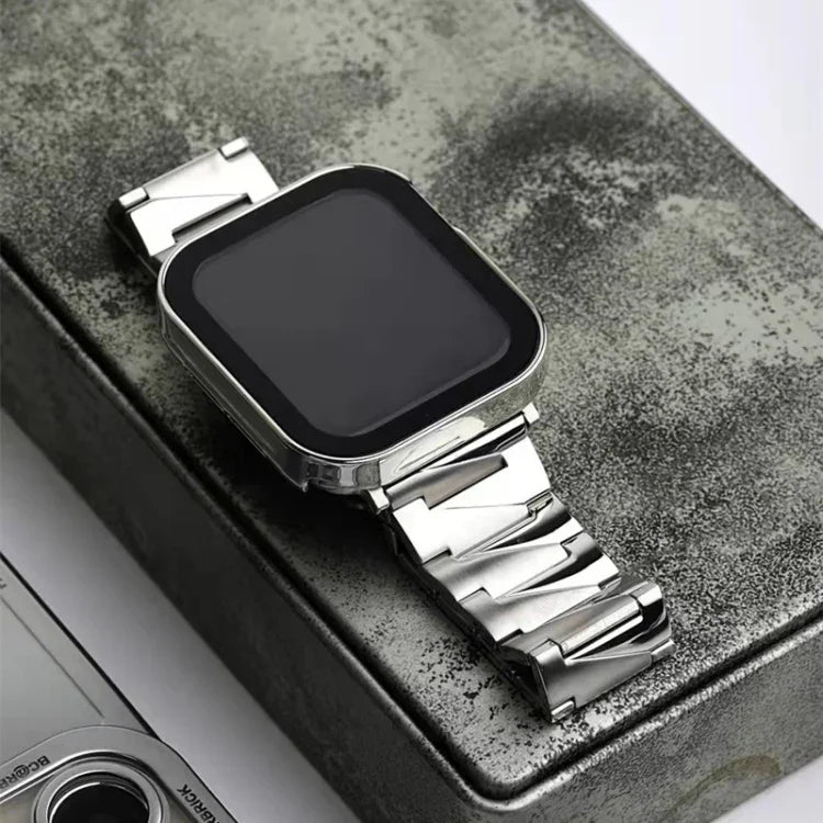 สายรัดนาฬิกาอลูมิเนียมอัลลอยด์แบบด้าน สำหรับ Apple Watch Series, 7 41mm / 6&SE&5&4 40mm / 3&2&1 38mm, 7 45mm / 6&SE&5&4 44mm / 3&2&1 42mm