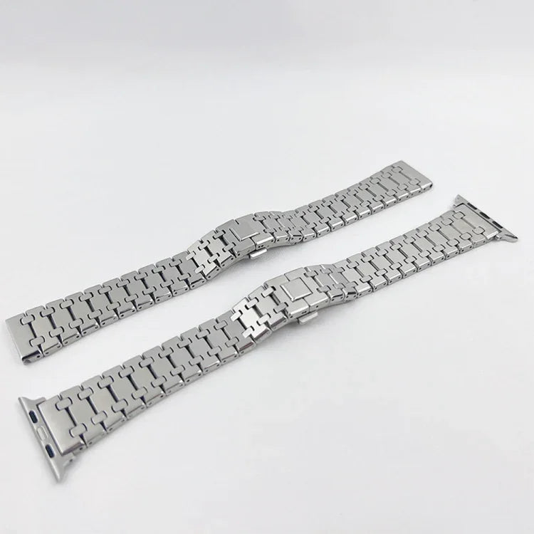 สายรัดนาฬิกาโลหะโอ๊คสามเส้น สำหรับ Apple Watch Series, 7 41mm / 6&SE&5&4 40mm / 3&2&1 38mm, 7 45mm / 6&SE&5&4 44mm / 3&2&1 42mm